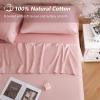 imageDOWNCOOL Queen Sheet Set  100 Cotton Sheets Queen Size Set 400 Thread Count Sateen Deep Pocket Queen Sheets Up to 16quot 4Pc Breathable Cooling Hotel Luxury Bedding Sheets ampamp Pillowcases GreyPink