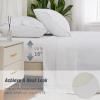 imageDOWNCOOL Queen Sheet Set  100 Cotton Sheets Queen Size Set 400 Thread Count Sateen Deep Pocket Queen Sheets Up to 16quot 4Pc Breathable Cooling Hotel Luxury Bedding Sheets ampamp Pillowcases GreyWhite