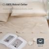 imageDOWNCOOL Queen Sheet Set  100 Cotton Sheets Queen Size Set 400 Thread Count Sateen Deep Pocket Queen Sheets Up to 16quot 4Pc Breathable Cooling Hotel Luxury Bedding Sheets ampamp Pillowcases GreyBeige