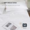 imageDOWNCOOL Queen Sheet Set  100 Cotton Sheets Queen Size Set 400 Thread Count Sateen Deep Pocket Queen Sheets Up to 16quot 4Pc Breathable Cooling Hotel Luxury Bedding Sheets ampamp Pillowcases GreyWhite