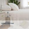 imageDOWNCOOL Queen Sheet Set  100 Cotton Sheets Queen Size Set 400 Thread Count Sateen Deep Pocket Queen Sheets Up to 16quot 4Pc Breathable Cooling Hotel Luxury Bedding Sheets ampamp Pillowcases GreyCream White