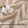 imageDOWNCOOL Queen Sheet Set  100 Cotton Sheets Queen Size Set 400 Thread Count Sateen Deep Pocket Queen Sheets Up to 16quot 4Pc Breathable Cooling Hotel Luxury Bedding Sheets ampamp Pillowcases GreyBeige