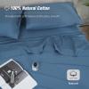 imageDOWNCOOL Queen Sheet Set  100 Cotton Sheets Queen Size Set 400 Thread Count Sateen Deep Pocket Queen Sheets Up to 16quot 4Pc Breathable Cooling Hotel Luxury Bedding Sheets ampamp Pillowcases GreyBlue