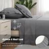 imageDOWNCOOL Queen Sheet Set  100 Cotton Sheets Queen Size Set 400 Thread Count Sateen Deep Pocket Queen Sheets Up to 16quot 4Pc Breathable Cooling Hotel Luxury Bedding Sheets ampamp Pillowcases GreyGrey
