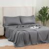 imageDOWNCOOL Queen Sheet Set  100 Cotton Sheets Queen Size Set 400 Thread Count Sateen Deep Pocket Queen Sheets Up to 16quot 4Pc Breathable Cooling Hotel Luxury Bedding Sheets ampamp Pillowcases GreyGrey