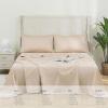 imageDOWNCOOL Queen Sheet Set  100 Cotton Sheets Queen Size Set 400 Thread Count Sateen Deep Pocket Queen Sheets Up to 16quot 4Pc Breathable Cooling Hotel Luxury Bedding Sheets ampamp Pillowcases GreyBeige