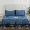 imageDOWNCOOL Queen Sheet Set  100 Cotton Sheets Queen Size Set 400 Thread Count Sateen Deep Pocket Queen Sheets Up to 16quot 4Pc Breathable Cooling Hotel Luxury Bedding Sheets ampamp Pillowcases GreyBlue
