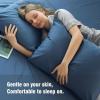 imageDOWNCOOL Queen Sheet Set  100 Cotton Sheets Queen Size Set 400 Thread Count Sateen Deep Pocket Queen Sheets Up to 16quot 4Pc Breathable Cooling Hotel Luxury Bedding Sheets ampamp Pillowcases GreyBlue