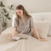 imageDOWNCOOL Queen Sheet Set  100 Cotton Sheets Queen Size Set 400 Thread Count Sateen Deep Pocket Queen Sheets Up to 16quot 4Pc Breathable Cooling Hotel Luxury Bedding Sheets ampamp Pillowcases GreyBeige