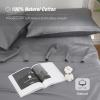 imageDOWNCOOL Queen Sheet Set  100 Cotton Sheets Queen Size Set 400 Thread Count Sateen Deep Pocket Queen Sheets Up to 16quot 4Pc Breathable Cooling Hotel Luxury Bedding Sheets ampamp Pillowcases GreyGrey