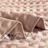 imageDOWNCOOL White Queen Quilt Bedding Set 3Pcs Ultrasonic Process Leaf Texture Pattern Queen Quilt Set Soft Lightweight Bedspread Coverlet All Season Queen Size Quilt90quotx96quotampamp 2 Pillow Shams02 Khaki