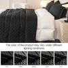 imageDOWNCOOL White Queen Quilt Bedding Set 3Pcs Ultrasonic Process Leaf Texture Pattern Queen Quilt Set Soft Lightweight Bedspread Coverlet All Season Queen Size Quilt90quotx96quotampamp 2 Pillow Shams02 Black