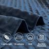 imageDOWNCOOL White Queen Quilt Bedding Set 3Pcs Ultrasonic Process Leaf Texture Pattern Queen Quilt Set Soft Lightweight Bedspread Coverlet All Season Queen Size Quilt90quotx96quotampamp 2 Pillow Shams02 Navy