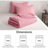 imageDOWNCOOL White Queen Quilt Bedding Set 3Pcs Ultrasonic Process Leaf Texture Pattern Queen Quilt Set Soft Lightweight Bedspread Coverlet All Season Queen Size Quilt90quotx96quotampamp 2 Pillow Shams01 Pink