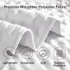 imageDOWNCOOL White Queen Quilt Bedding Set 3Pcs Ultrasonic Process Leaf Texture Pattern Queen Quilt Set Soft Lightweight Bedspread Coverlet All Season Queen Size Quilt90quotx96quotampamp 2 Pillow Shams02 White