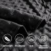 imageDOWNCOOL White Queen Quilt Bedding Set 3Pcs Ultrasonic Process Leaf Texture Pattern Queen Quilt Set Soft Lightweight Bedspread Coverlet All Season Queen Size Quilt90quotx96quotampamp 2 Pillow Shams02 Black