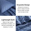 imageDOWNCOOL White Queen Quilt Bedding Set 3Pcs Ultrasonic Process Leaf Texture Pattern Queen Quilt Set Soft Lightweight Bedspread Coverlet All Season Queen Size Quilt90quotx96quotampamp 2 Pillow Shams01 Navy