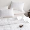 imageDOWNCOOL White Queen Quilt Bedding Set 3Pcs Ultrasonic Process Leaf Texture Pattern Queen Quilt Set Soft Lightweight Bedspread Coverlet All Season Queen Size Quilt90quotx96quotampamp 2 Pillow Shams01 White