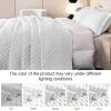 imageDOWNCOOL White Queen Quilt Bedding Set 3Pcs Ultrasonic Process Leaf Texture Pattern Queen Quilt Set Soft Lightweight Bedspread Coverlet All Season Queen Size Quilt90quotx96quotampamp 2 Pillow Shams02 White