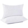 imageDOWNCOOL 100 Cotton Stuffer Throw Pillow Insert Set of 2 Rectangle Down and Feather Filled Decorative Bed Sofa Insert 12x20 Inch White2 Pack Feather