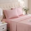 imageDOWNCOOL Queen Sheet Set  100 Cotton Sheets Queen Size Set 400 Thread Count Sateen Deep Pocket Queen Sheets Up to 16quot 4Pc Breathable Cooling Hotel Luxury Bedding Sheets ampamp Pillowcases GreyPink