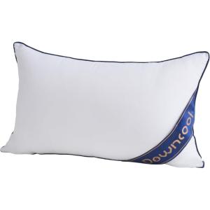 imageDOWNCOOL 100 Cotton Stuffer Throw Pillow Insert Set of 2 Rectangle Down and Feather Filled Decorative Bed Sofa Insert 12x20 Inch White1 Pack Down Alternative