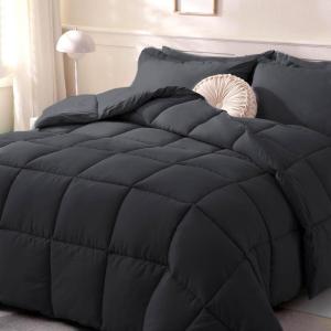 imageDOWNCOOL Comforters Queen Size Duvet InsertSage Green All Season Duvet Lightweight Quilt Down Alternative Hotel Comforter with Corner Tabs Sage Green Queen 88x92 InchesBlack