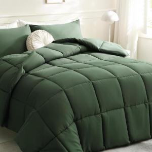 imageDOWNCOOL Comforters Queen Size Duvet InsertSage Green All Season Duvet Lightweight Quilt Down Alternative Hotel Comforter with Corner Tabs Sage Green Queen 88x92 InchesGreen