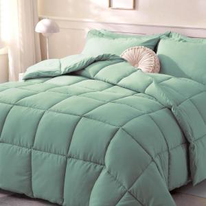 imageDOWNCOOL Comforters Queen Size Duvet InsertSage Green All Season Duvet Lightweight Quilt Down Alternative Hotel Comforter with Corner Tabs Sage Green Queen 88x92 InchesSage Green