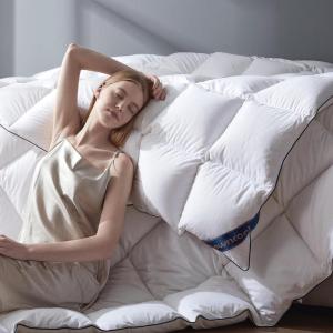 imageDOWNCOOL Goose Down Comforter Full Size  750 Fill Power Duvet Insert  Ultra Soft Hotel Collection Comforter  All