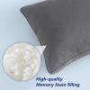 imageDOWNCOOL Full Body Pillow for Adults Ultra Soft Long Bed Pillow with Removable Cover Cooling Breathable Polyester Microfiber Large Body Pillow 20x54 inch with CoverQuiltedgrey