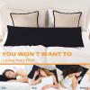 imageDOWNCOOL Full Body Pillow for Adults Ultra Soft Long Bed Pillow with Removable Cover Cooling Breathable Polyester Microfiber Large Body Pillow 20x54 inch with CoverBlack