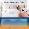 imageDOWNCOOL Full Body Pillow for Adults Ultra Soft Long Bed Pillow with Removable Cover Cooling Breathable Polyester Microfiber Large Body Pillow 20x54 inch with CoverWhite