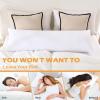 imageDOWNCOOL Full Body Pillow for Adults Ultra Soft Long Bed Pillow with Removable Cover Cooling Breathable Polyester Microfiber Large Body Pillow 20x54 inch with CoverWhite