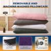imageDOWNCOOL Full Body Pillow for Adults Ultra Soft Long Bed Pillow with Removable Cover Cooling Breathable Polyester Microfiber Large Body Pillow 20x54 inch with CoverPurple