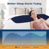 imageDOWNCOOL Full Body Pillow for Adults Ultra Soft Long Bed Pillow with Removable Cover Cooling Breathable Polyester Microfiber Large Body Pillow 20x54 inch with CoverBlue