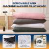 imageDOWNCOOL Full Body Pillow for Adults Ultra Soft Long Bed Pillow with Removable Cover Cooling Breathable Polyester Microfiber Large Body Pillow 20x54 inch with CoverWhite