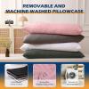imageDOWNCOOL Full Body Pillow for Adults Ultra Soft Long Bed Pillow with Removable Cover Cooling Breathable Polyester Microfiber Large Body Pillow 20x54 inch with CoverPink