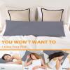imageDOWNCOOL Full Body Pillow for Adults Ultra Soft Long Bed Pillow with Removable Cover Cooling Breathable Polyester Microfiber Large Body Pillow 20x54 inch with CoverGrey