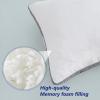 imageDOWNCOOL Full Body Pillow for Adults Ultra Soft Long Bed Pillow with Removable Cover Cooling Breathable Polyester Microfiber Large Body Pillow 20x54 inch with CoverQuiltedwhite