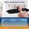 imageDOWNCOOL Full Body Pillow for Adults Ultra Soft Long Bed Pillow with Removable Cover Cooling Breathable Polyester Microfiber Large Body Pillow 20x54 inch with CoverBlack
