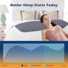 imageDOWNCOOL Full Body Pillow for Adults Ultra Soft Long Bed Pillow with Removable Cover Cooling Breathable Polyester Microfiber Large Body Pillow 20x54 inch with CoverGrey