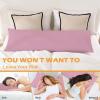 imageDOWNCOOL Full Body Pillow for Adults Ultra Soft Long Bed Pillow with Removable Cover Cooling Breathable Polyester Microfiber Large Body Pillow 20x54 inch with CoverPink
