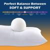 imageDOWNCOOL Full Body Pillow for Adults Ultra Soft Long Bed Pillow with Removable Cover Cooling Breathable Polyester Microfiber Large Body Pillow 20x54 inch with CoverWhite