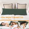 imageDOWNCOOL Full Body Pillow for Adults Ultra Soft Long Bed Pillow with Removable Cover Cooling Breathable Polyester Microfiber Large Body Pillow 20x54 inch with CoverGreen
