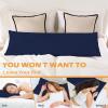 imageDOWNCOOL Full Body Pillow for Adults Ultra Soft Long Bed Pillow with Removable Cover Cooling Breathable Polyester Microfiber Large Body Pillow 20x54 inch with CoverBlue