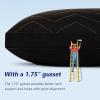 imageDOWNCOOL Full Body Pillow for Adults Ultra Soft Long Bed Pillow with Removable Cover Cooling Breathable Polyester Microfiber Large Body Pillow 20x54 inch with CoverQuiltedblack