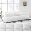 imageDOWNCOOL Full Body Pillow for Adults Ultra Soft Long Bed Pillow with Removable Cover Cooling Breathable Polyester Microfiber Large Body Pillow 20x54 inch with CoverQuiltedwhite