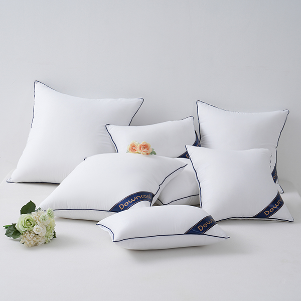 DOWNCOOL 18x18 Inch Throw Pillow Insert - 100% Cotton Cover With Down & Feather Filling, White