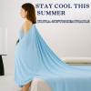 imageDOWNCOOL Cooling Blanket Queen Size Pink Summer Comforter for Hot Sleeper and Night Sweats Lightweight Soft QMaxampgt04 ArcChill Cool BlanketBlue
